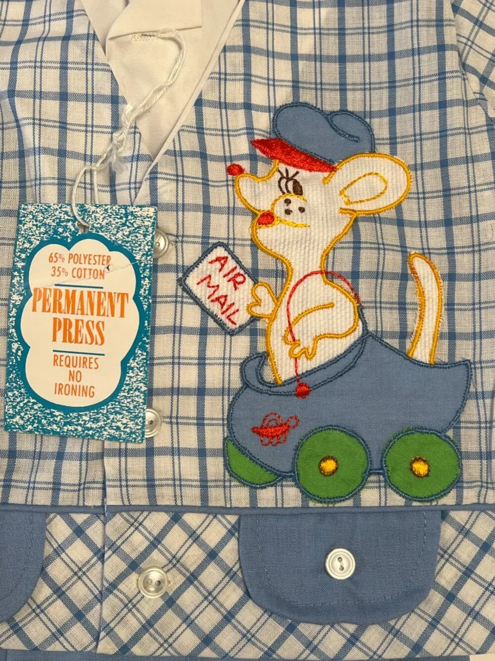 Vintage Baby Boy Leisure Outfit 6 MTH Cradle Togs Kangaroo Air Mail Play Set NWT